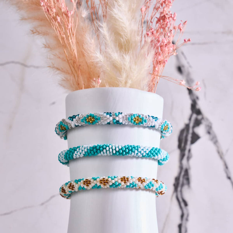 Océanique | Bracelet de perles de verre de l'Himalaya