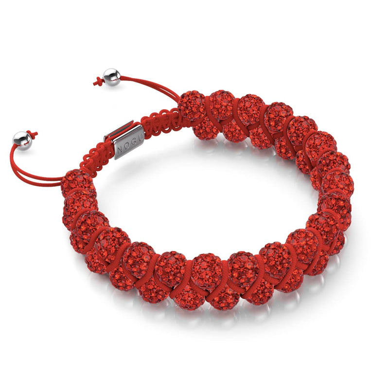 Bracelet Vitalité Double Rubis Kikiballa Cristal x Fil Rouge