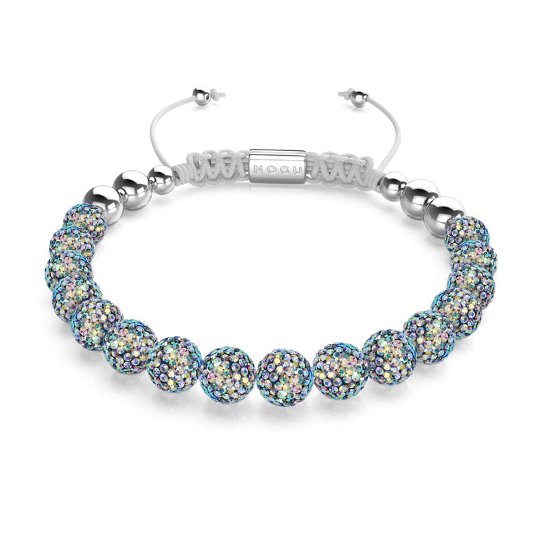 Confettis de minuit | Argent x Blanc | Bracelet Kikiballa