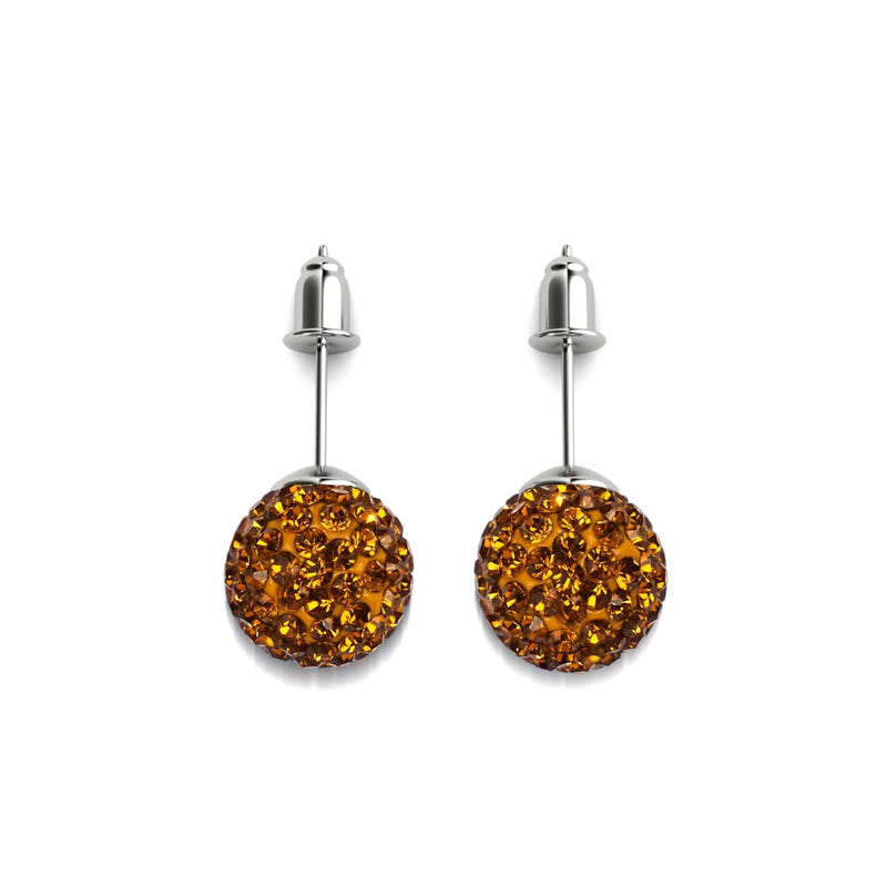 Cristal Ambre | Argent sterling .925 | Boucles d'oreilles Kikiballa