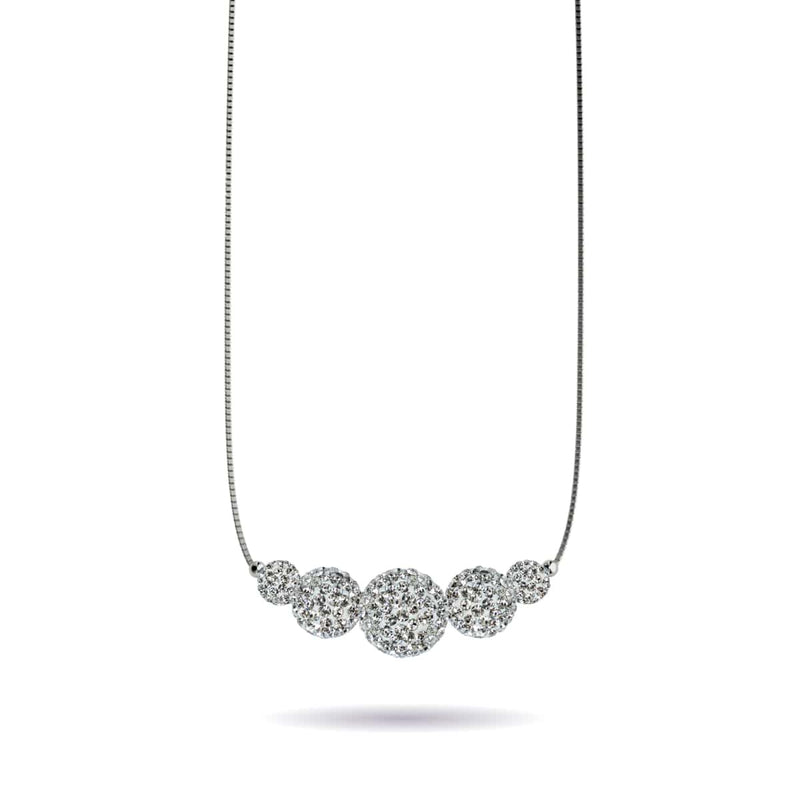 Winter White Crystal | .925 Sterling Silver | Kikiballa Infinity Clasp Necklace