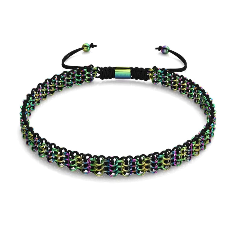 Noir x Argent Licorne | Liens Kismet | Collier ras du cou