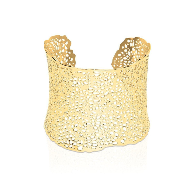 Coral | 18k Gold | Laser Cut Cuff
