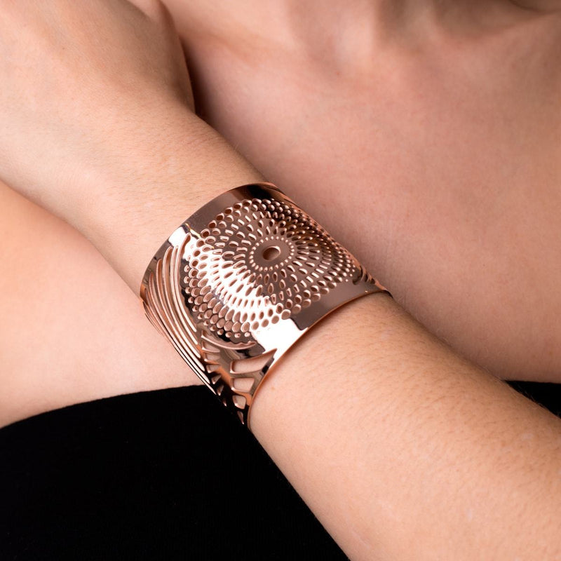 Sunrise | Or rose 18 carats | Manchette découpée au laser