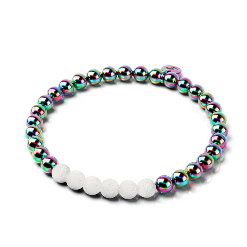 Unicorn Silver and White | Lava Rock Diffuser Bracelet