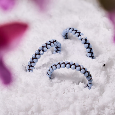 Bleu lunaire | Céramique Lumos | Bracelet Vitalité Macramé