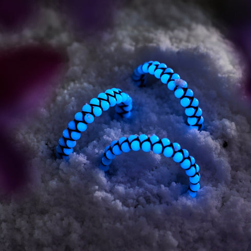 Bleu lunaire | Céramique Lumos | Bracelet Vitalité Macramé
