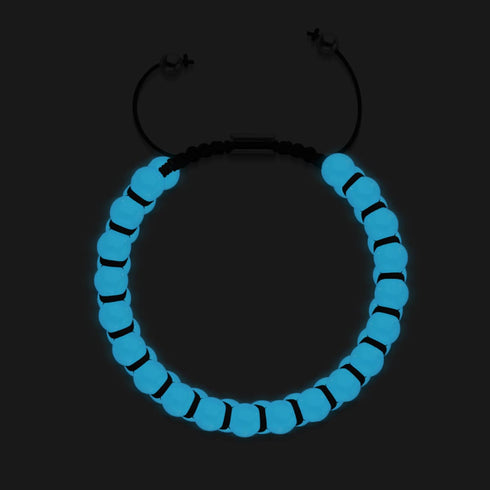 Bleu lunaire | Céramique Lumos | Bracelet Vitalité Macramé