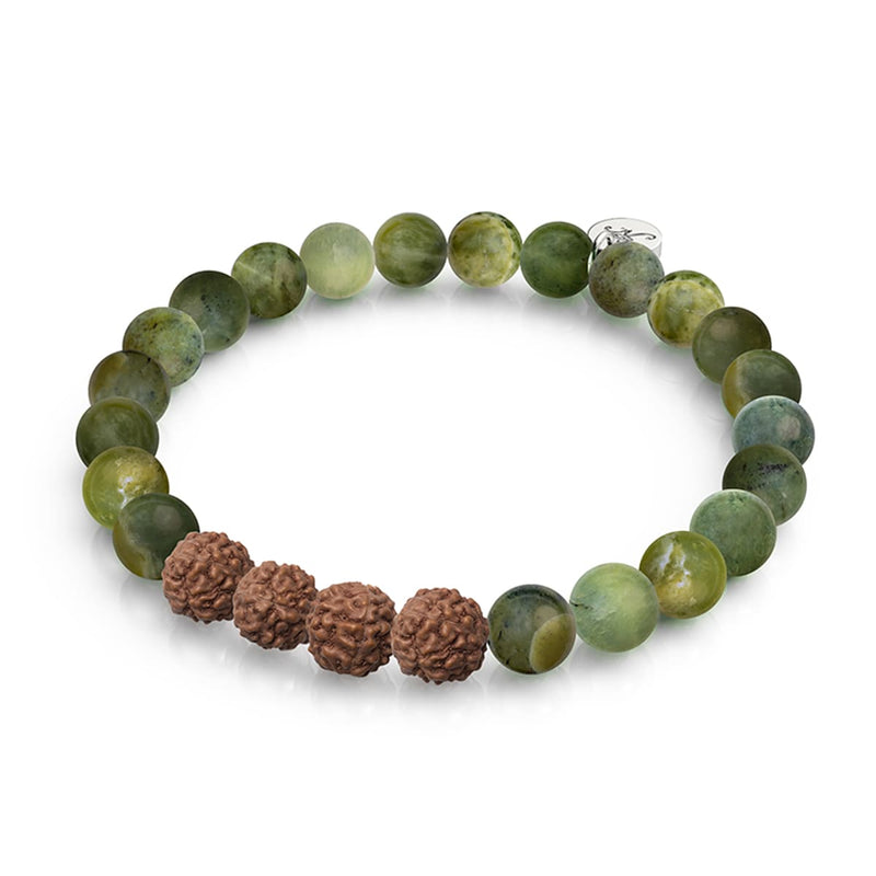 Lumières | Canada Jade x Rudraksha | Bracelet Mala