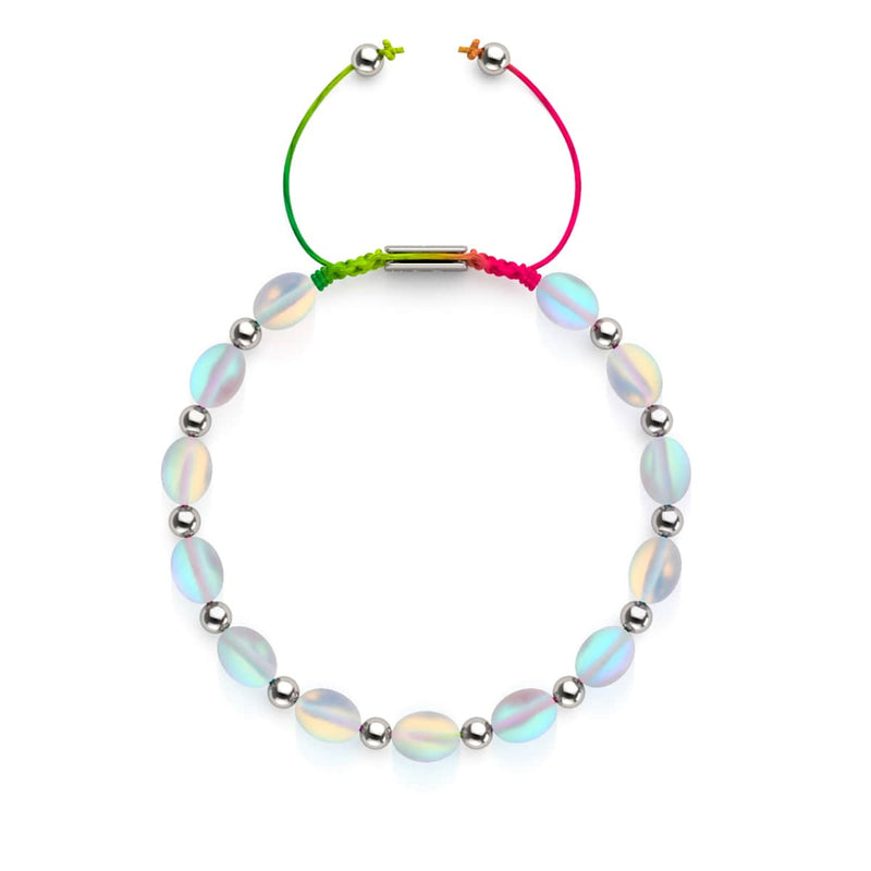 Arc-en-ciel blanc | Bracelet Oeuf Océan Verre Sirène