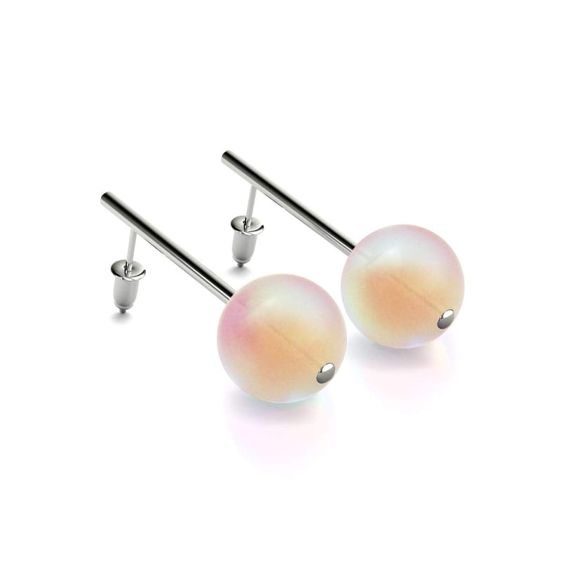 Pêche | Argent sterling .925 | Pendants d'oreilles en verre de sirène