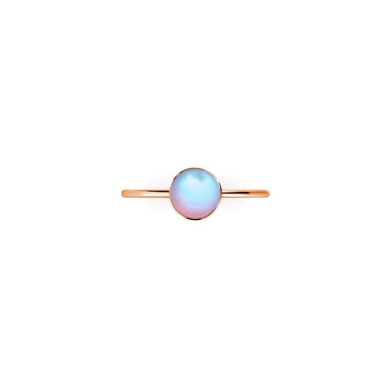 Rainbow White | Rose Gold Vermeil | Mermaid Glass Ring