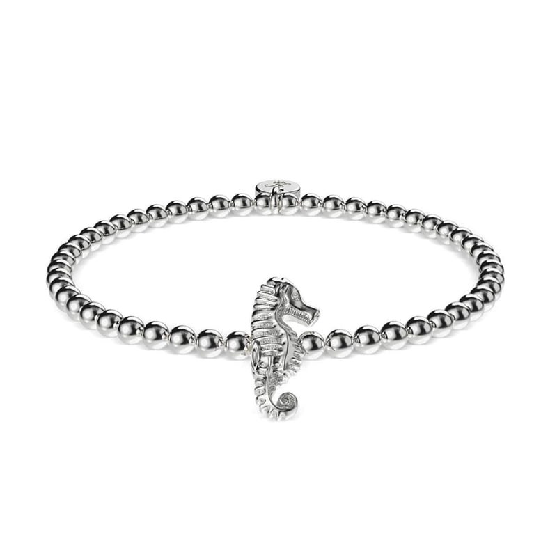 Récif | Argent | Bracelet à breloques hippocampe
