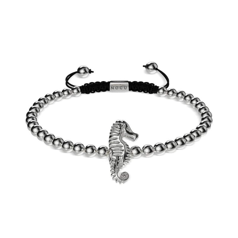 Reef | Silver | Seahorse Macrame Charmballa Bracelet