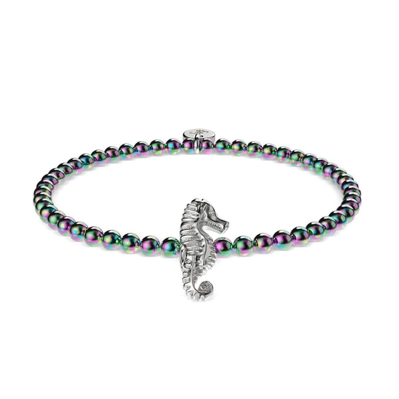Récif | Licorne Argent | Bracelet à breloques hippocampe
