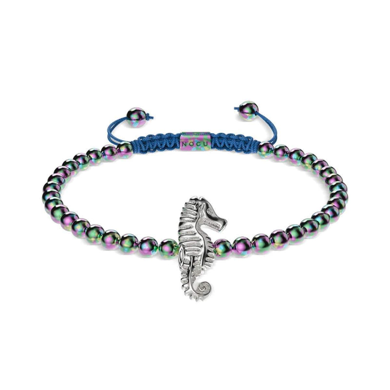 Récif | Licorne Argent | Bracelet Charmballa Macramé Hippocampe