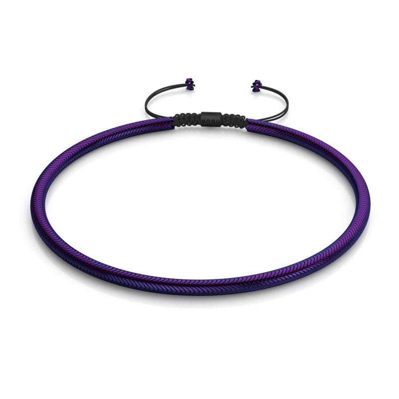 Serpentin | Héliotrope Hématite x Gunmetal | Collier Double Vague