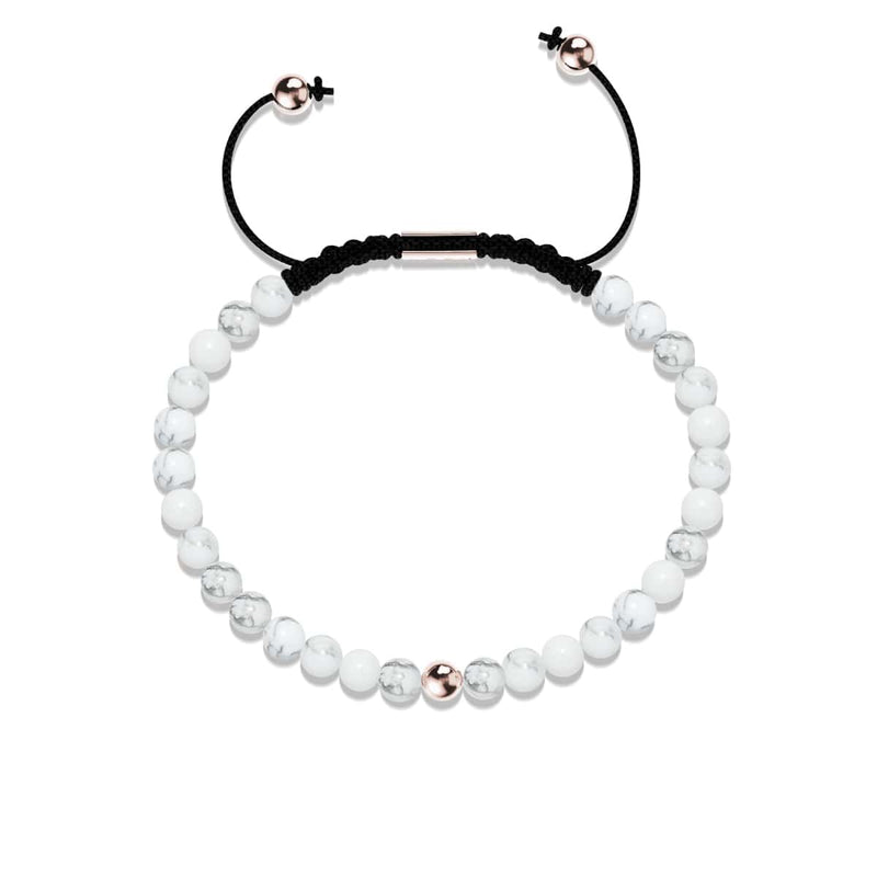 Howlite | Rose Gold Vermeil | Focus Gemstone Macrame Bracelet