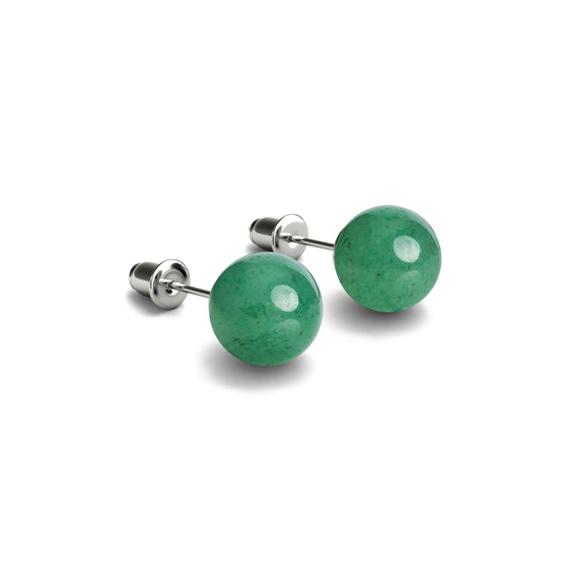 Jade Vert | Argent sterling .925 | Boucles d'Oreilles Pierres Précieuses