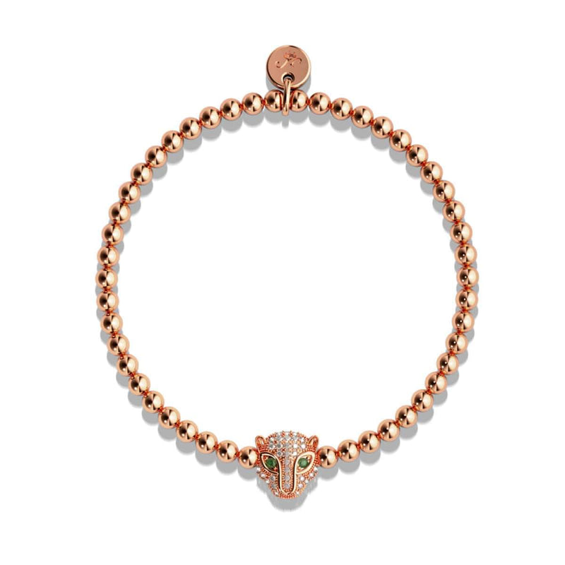 féroce | Or Rose Vermeil | Bracelet chat en diamant CZ