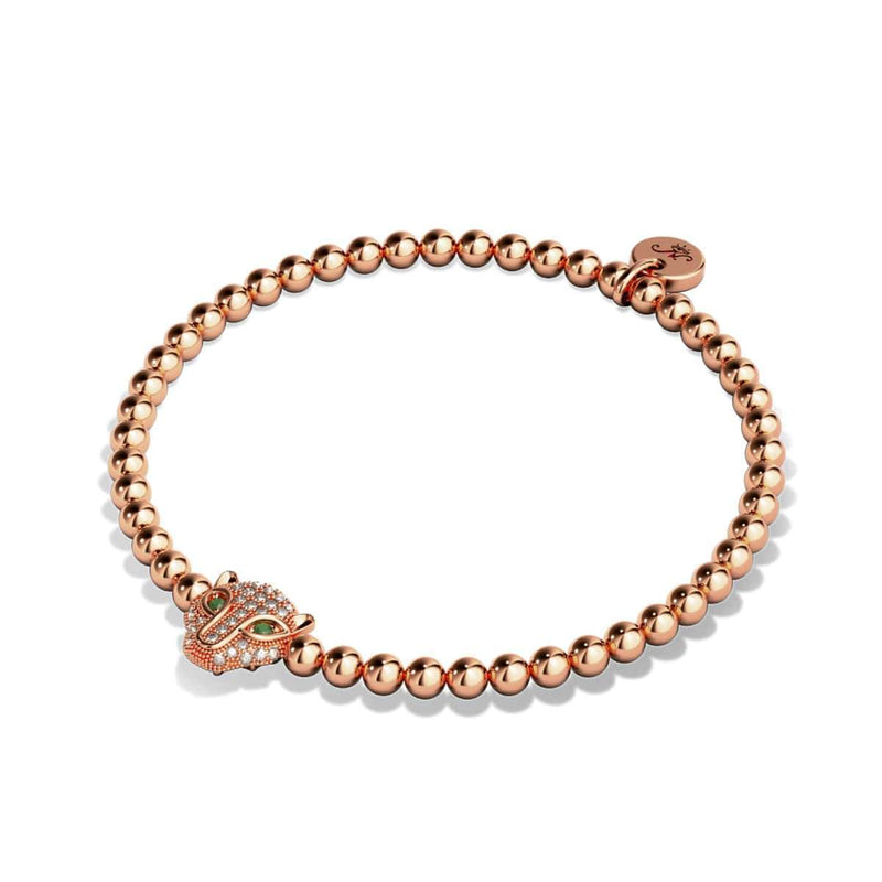 féroce | Or Rose Vermeil | Bracelet chat en diamant CZ