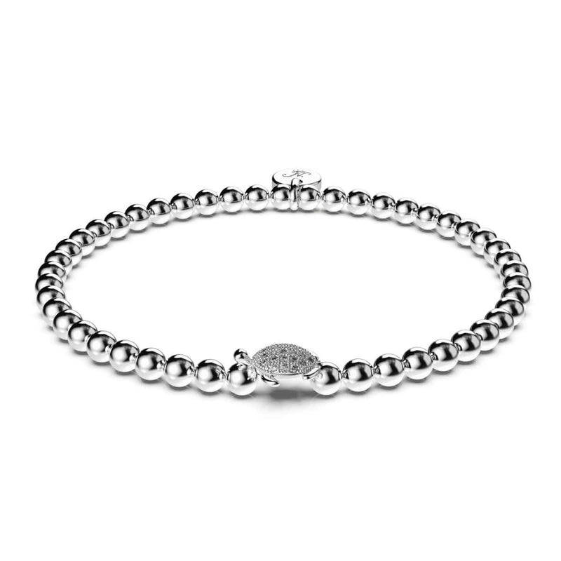 Tortue | Argent sterling .925 | Bracelet tortue de mer diamant CZ 