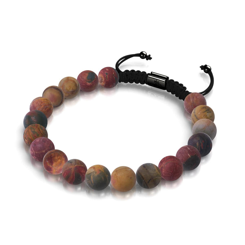 Picasso dégringolé x Gunmetal | Bracelet en perles de macramé