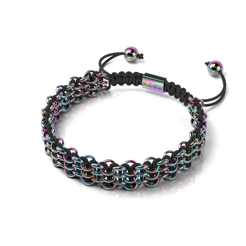 Liens Caméléon | Bracelet Kismet Original | Noir x Argent Licorne