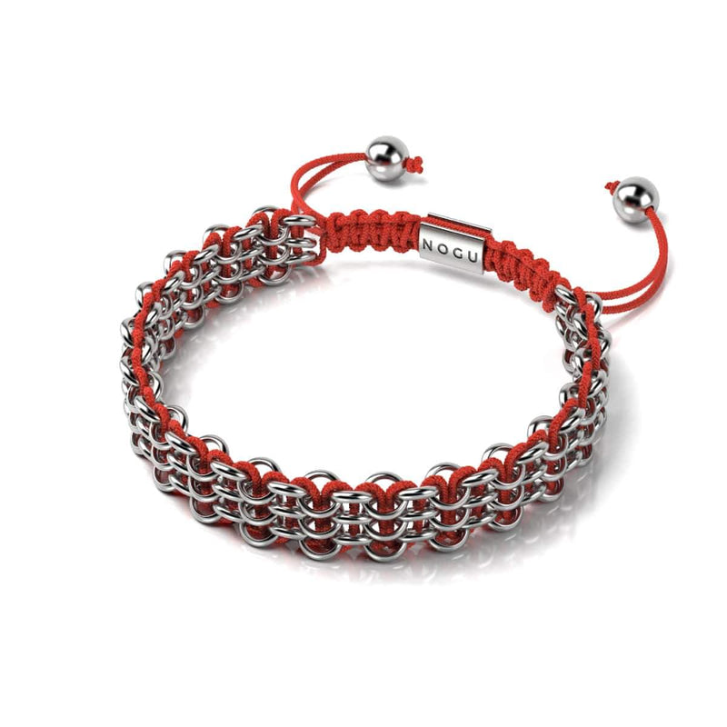 Liens Panda Rouge | Bracelet Kismet Original | Rouge x Argent