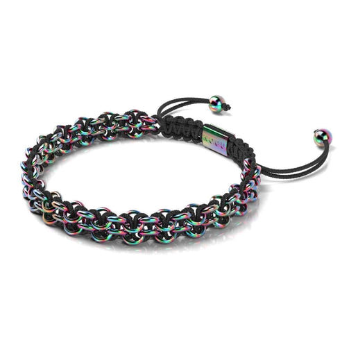 Liens Caméléon | Bracelet Mini Kismet | Noir x Argent Licorne