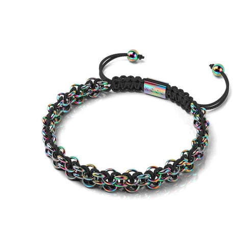 Liens Caméléon | Bracelet Mini Kismet | Noir x Argent Licorne