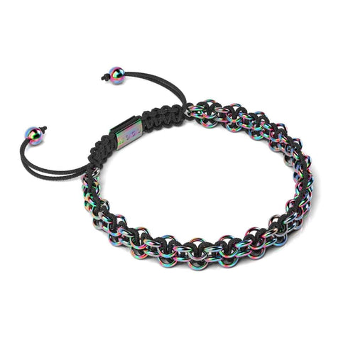 Liens Caméléon | Bracelet Mini Kismet | Noir x Argent Licorne