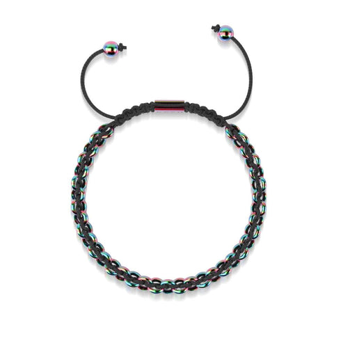 Liens Caméléon | Bracelet Mini Kismet | Noir x Argent Licorne