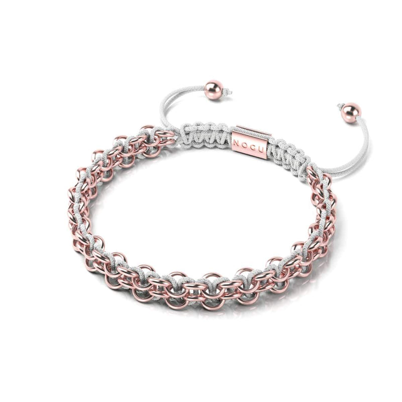 Liens arbre paresseux | Bracelet Mini Kismet | Blanc x or rose
