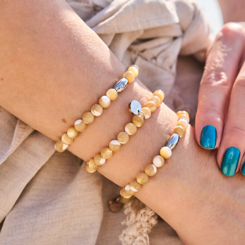 Bracelet Abalone | Caramel x Argent