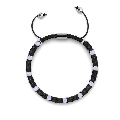 Moonstone x Lava Rock | .925 Sterling Silver | Mini Diffuser Bracelet