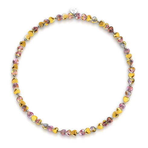 Cœur doré | Argent sterling 925 | Enveloppe en verre de fée
