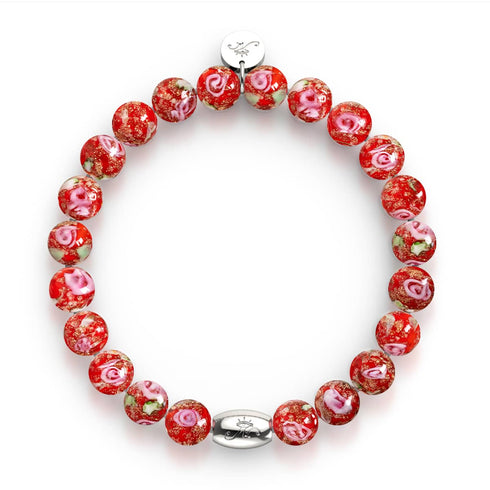 Bracelet de jardin en verre Firefly Blue Carmine | Argent sterling 925