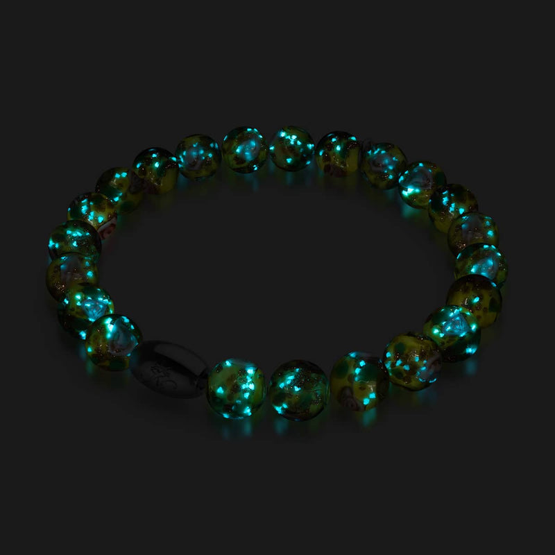 Jonquille bleue | Argent sterling 925 | Bracelet de jardin en verre Firefly