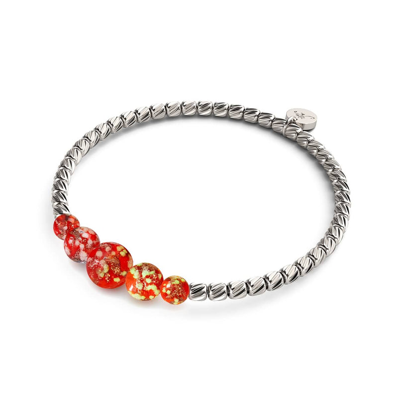 Pourpre | Argent | Bracelet Cascade de Verre Luciole