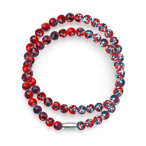 Feu et glace | Argent sterling 925 | Verre Firefly Wrap