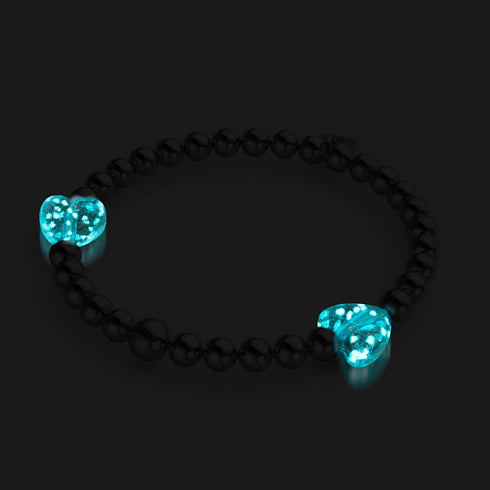 Bracelet Essence Coeurs en Verre Firefly | Teal 