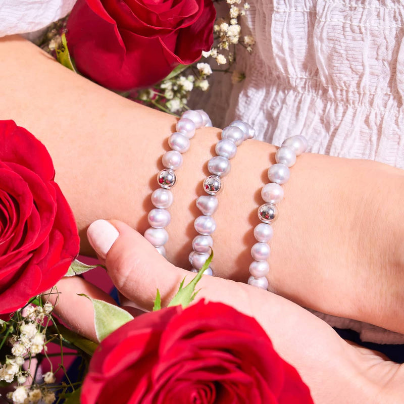 Trésor caché | Argent sterling 925 | Bracelet en perles d'eau douce