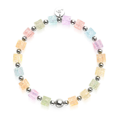 Délice arc-en-ciel | Verre pailleté | Bracelet en sucre 