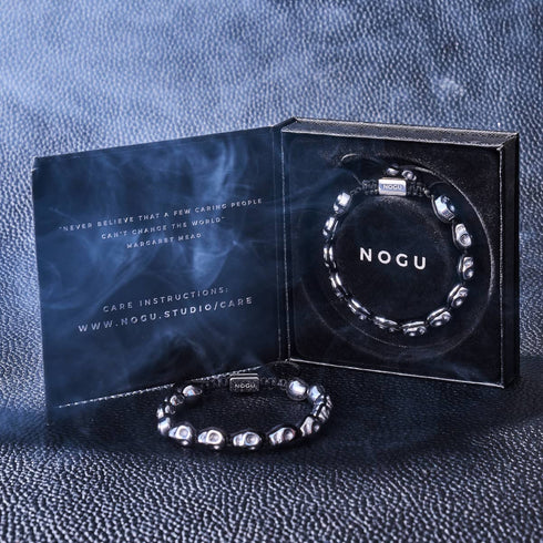 Ritual | Crânes Argent x Noir | Bracelet Macramé
