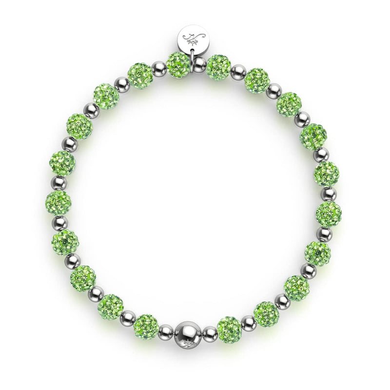 Bracelet Kikiballa en cristal vert palmier