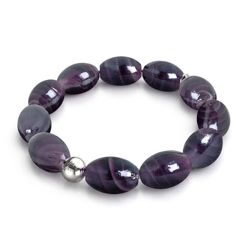 Tourbillon violet | Bracelet en verre Tempête